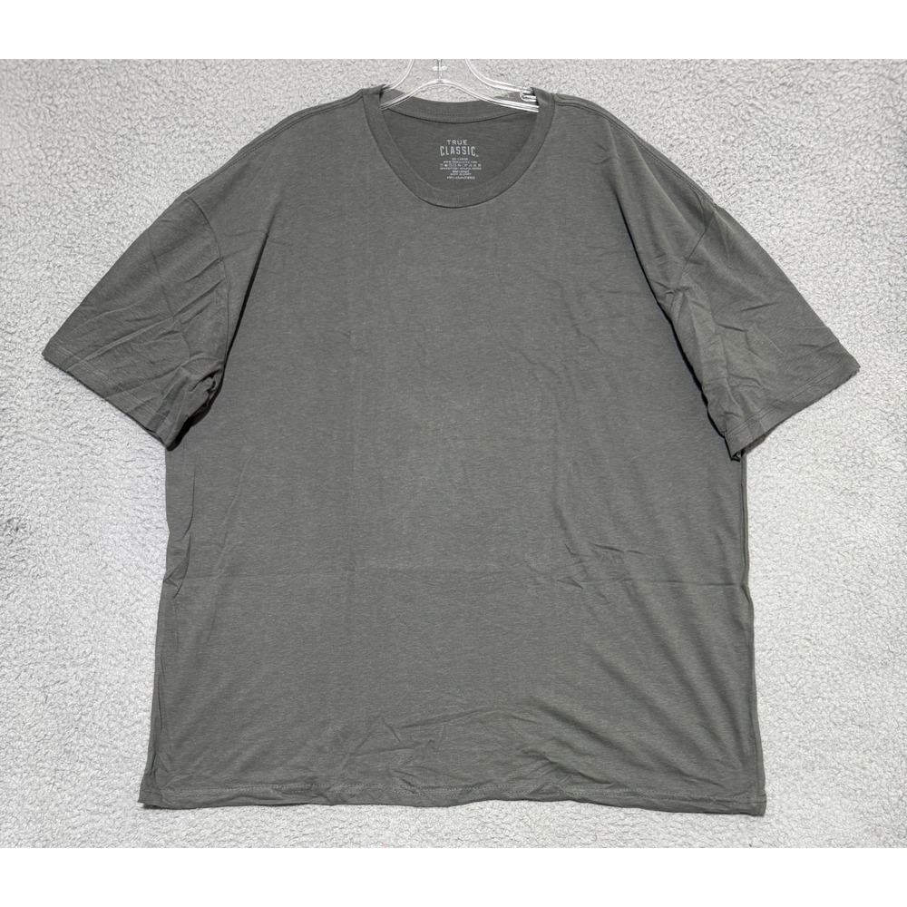 NEW True Classic Crew Neck T Shirt Mens Size 2XL Gray Stretch